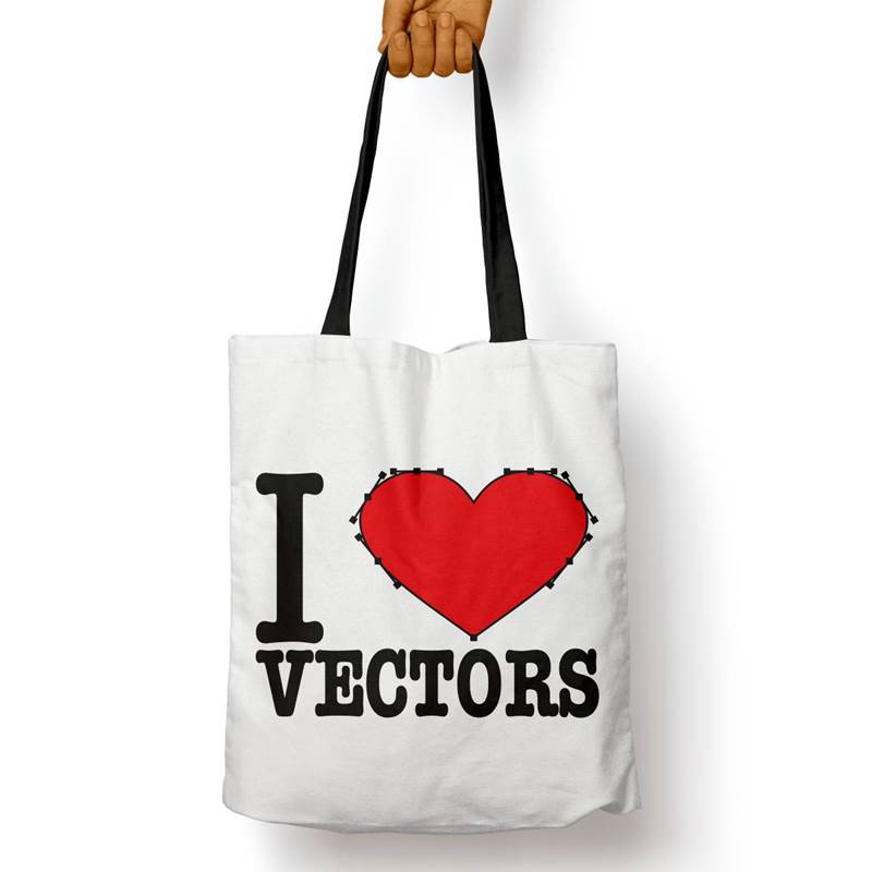Bolso Básico I Love Vectors (D0454 Boleto.Store)