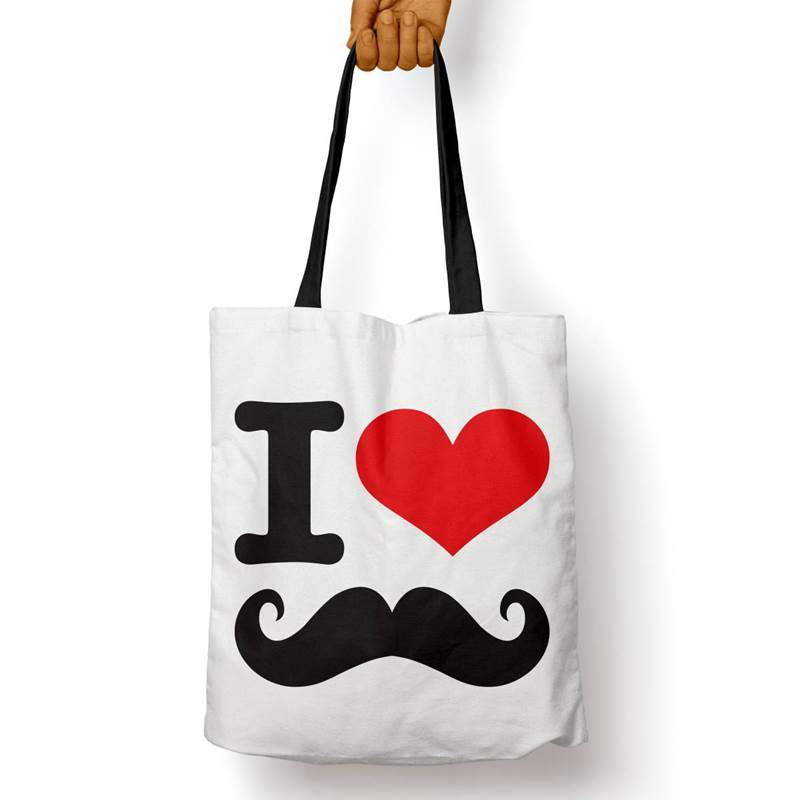 Bolso Básico I Love Mustache (D0468 Boleto.Store)