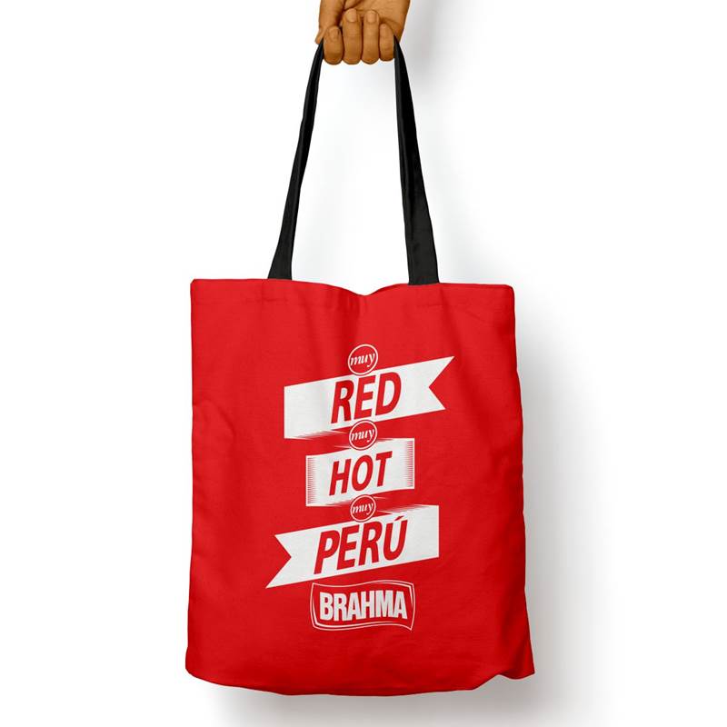 Bolso Básico Muy Red Muy Hot Muy Peru (D0757 Boleto.Store)