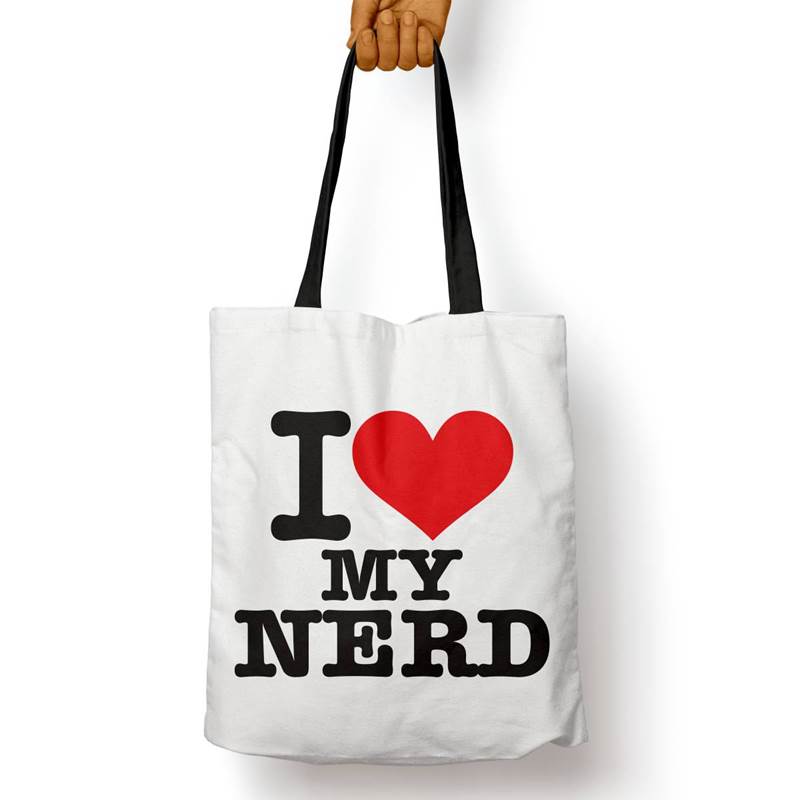 Bolso Básico I Love My Nerd (D0843 Boleto.Store)