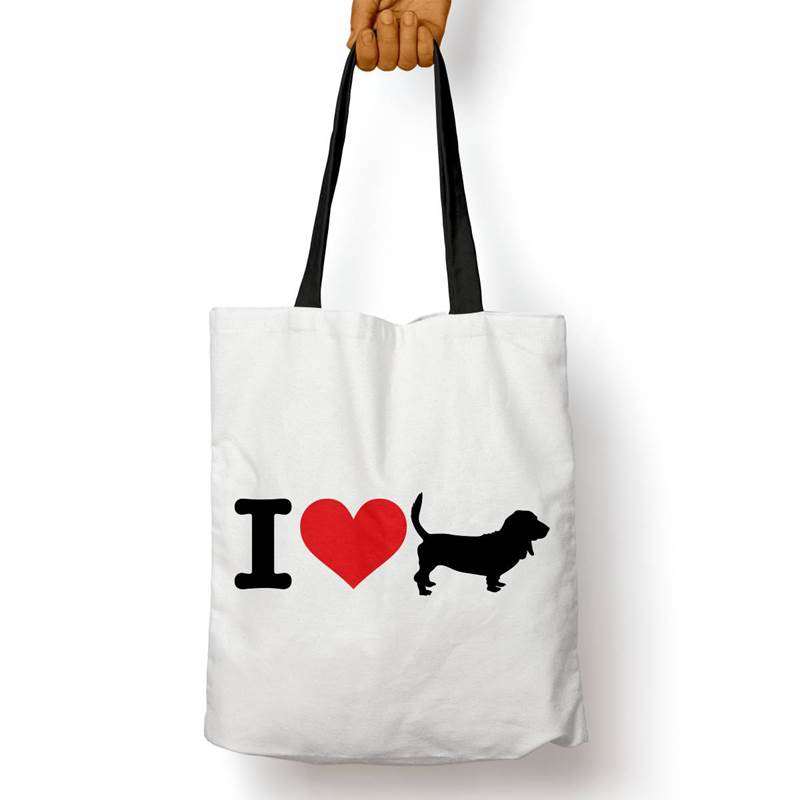 Bolso Básico I Love My Basset Hound (D0980 Boleto.Store)