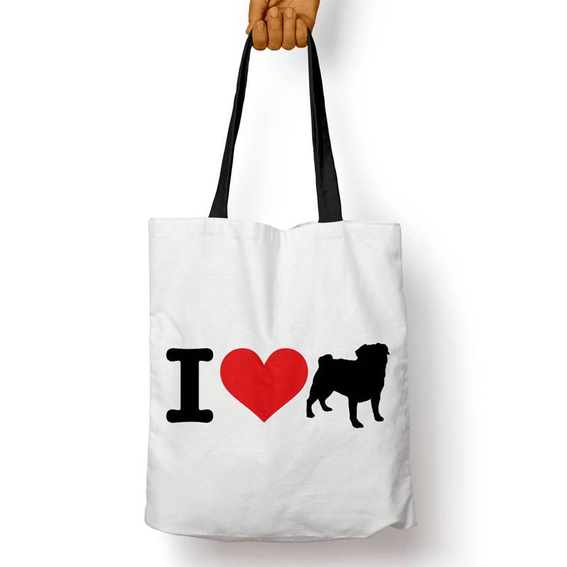 Bolso Básico I Love My Pug (D1003 Boleto.Store)