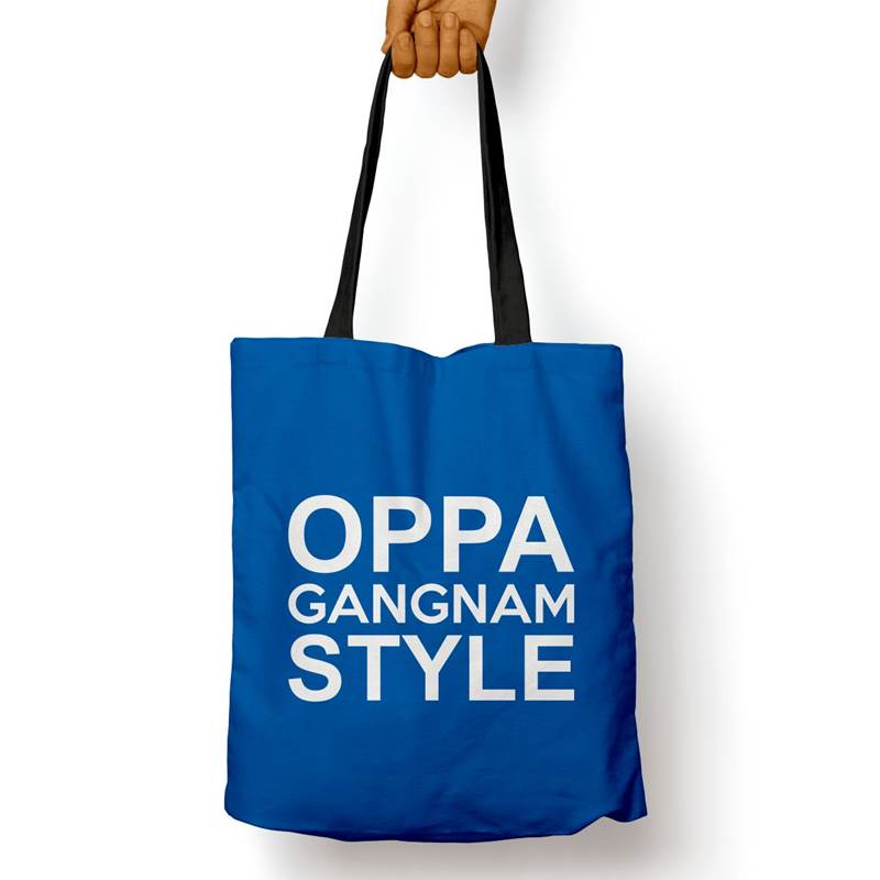 Bolso Básico Oppa Gangnam Style Text (D1015 Boleto.Store)