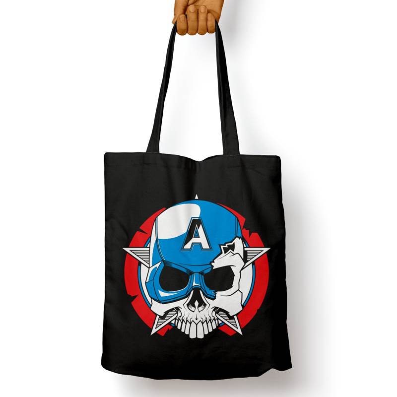 Bolso Básico Capitan America Craneo (D1513 Boleto.Store)