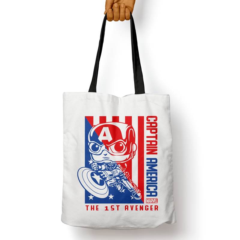 Bolso Básico Capitan America Dibujo (D1580 Boleto.Store)