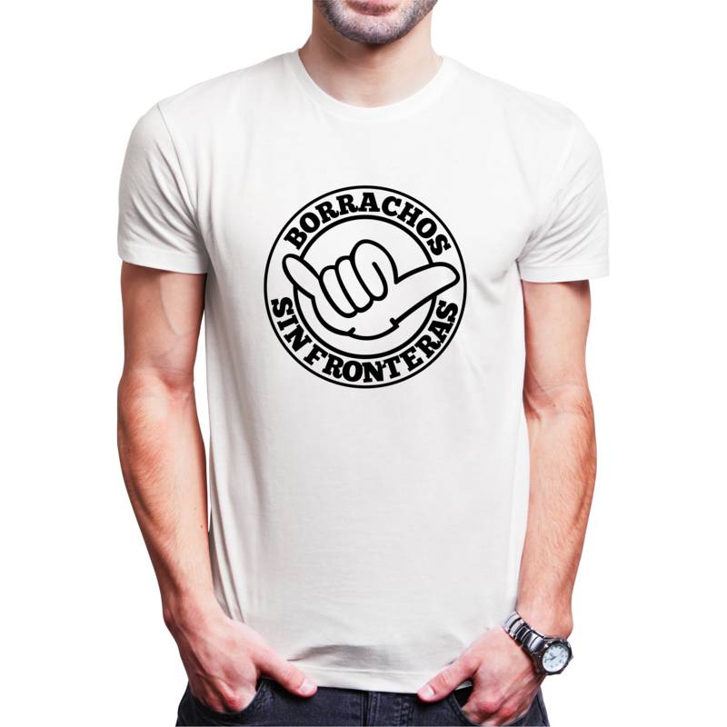 Polo Varon Borrachos Sin Fronteras (D0204 Boleto.Store)