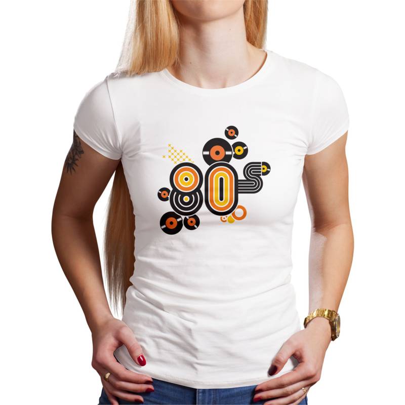 Polo Dama Disco De Vinilo 80`S (D0002 Boleto.Store)