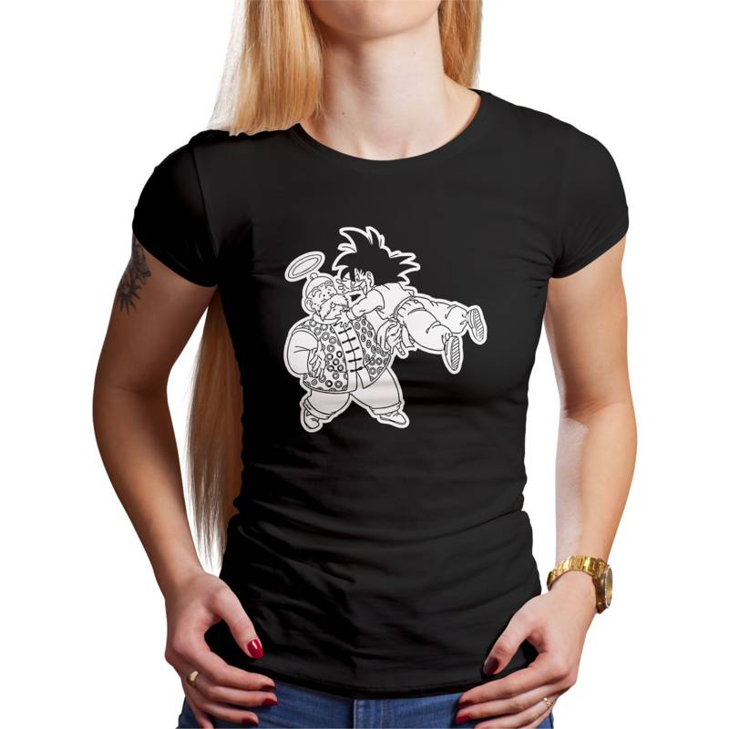 Polo Dama Goku Y Abuelo (D1671 Boleto.Store)