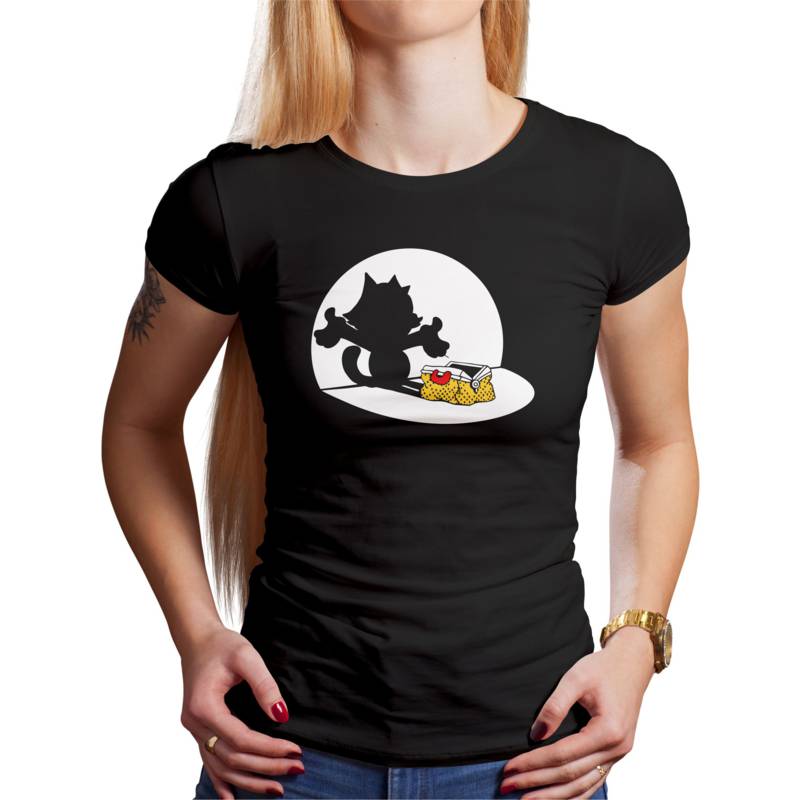 Polo Dama Felix The Cat Sombra (D1676 Boleto.Store)