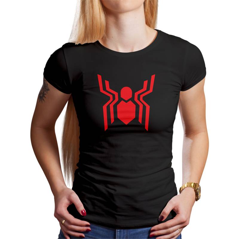 Polo Dama Spiderman Logo 1 (D1678 Boleto.Store)