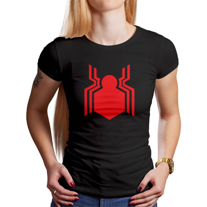 Polo Dama Spiderman Logo 2 (D1679 Boleto.Store)