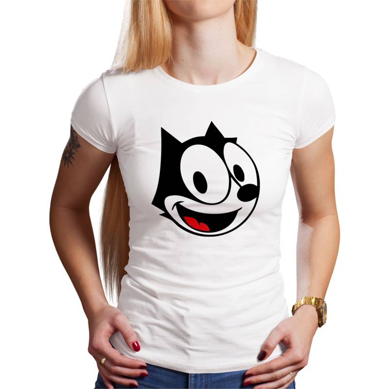 Polo Dama Felix El Gato Face (D1685 Boleto.Store)