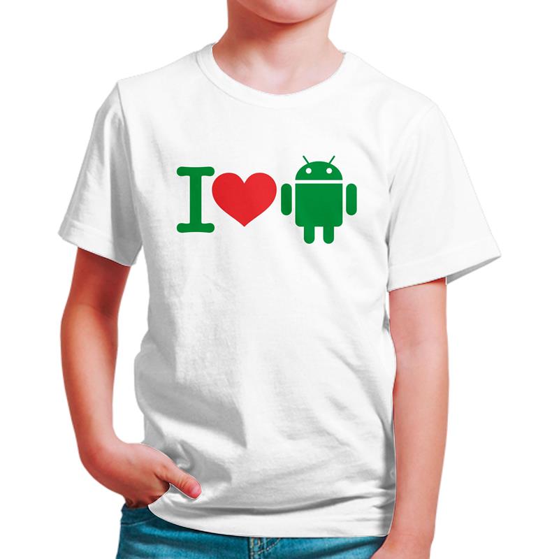 Polo Niño I Love Android (D0977 Boleto.Store)