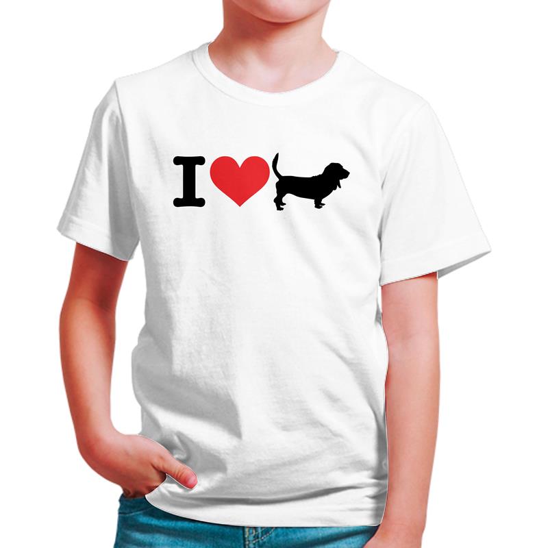 Polo Niño I Love My Basset Hound (D0980 Boleto.Store)