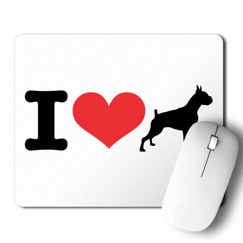 Mousepad I Love Boxer (D0193 Boleto.Store)