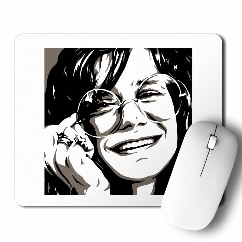 Mousepad Janis Joplin Black And White (D0545 Boleto.Store)