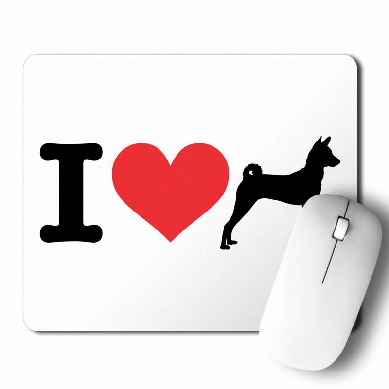 Mousepad I Love My Basenji (D0979 Boleto.Store)