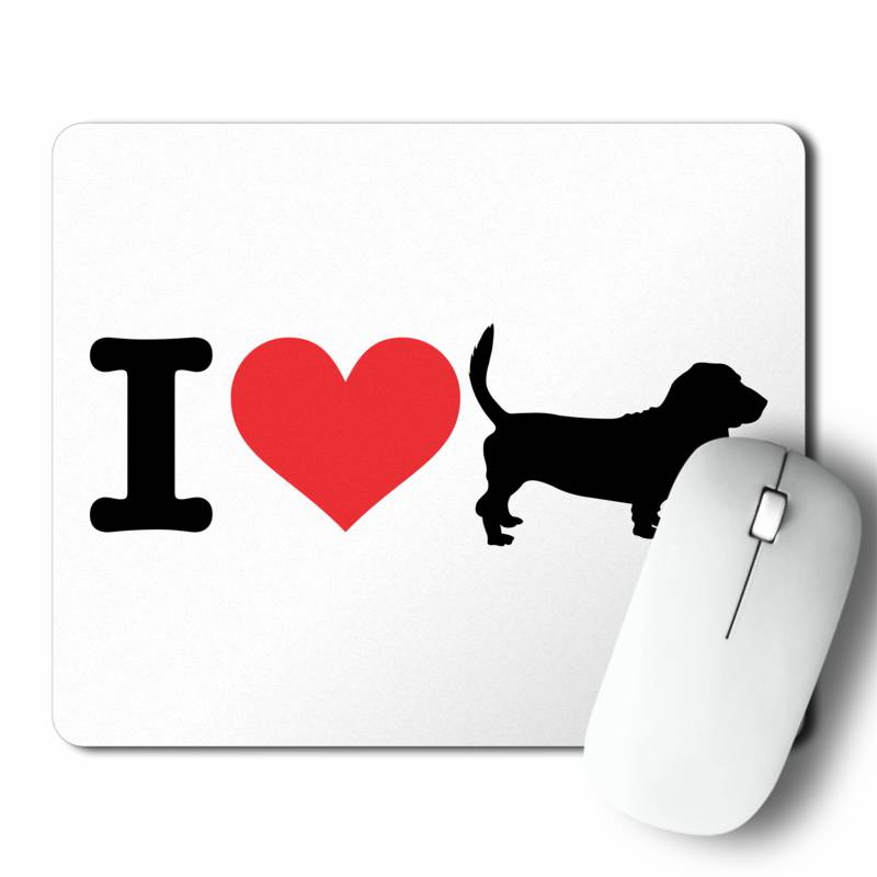 Mousepad I Love My Basset Hound (D0980 Boleto.Store)