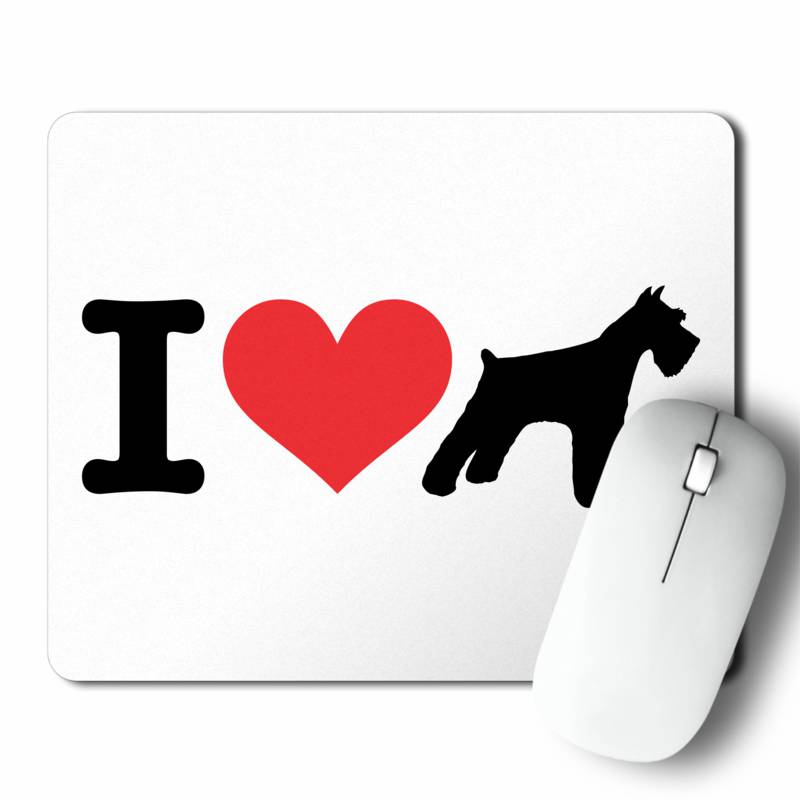 Mousepad I Love My Schnauzer (D1007 Boleto.Store)