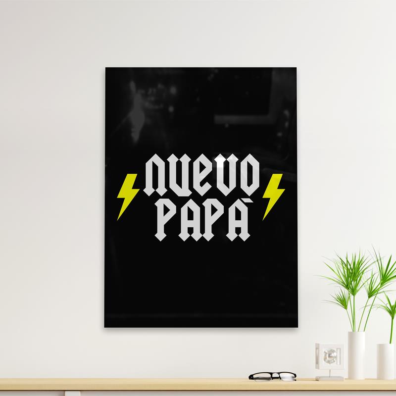 Cuadro Deco Nuevo Papá (D0113 Boleto.Store)