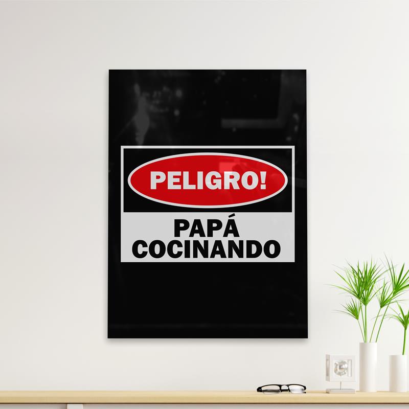 Cuadro Deco Peligro! Papá Cocinando (D0116 Boleto.Store)