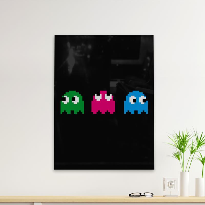 Cuadro Deco Pacman Ghost (D0128 Boleto.Store)