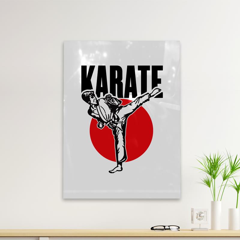 Cuadro Deco Flag Karate (D0138 Boleto.Store)