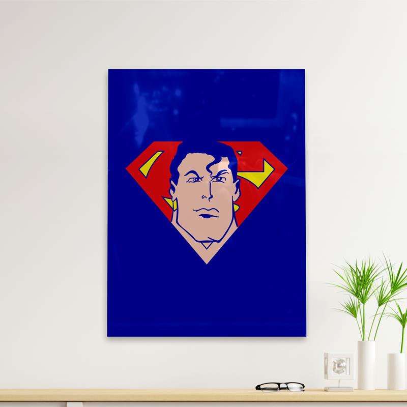 Cuadro Deco Superman Face (D0147 Boleto.Store)