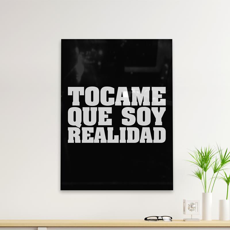 Cuadro Deco Tocame Que Soy Realidad (D0153 Boleto.Store)
