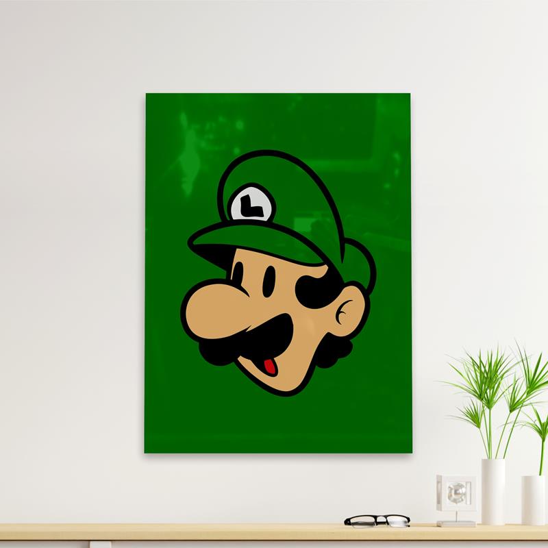 Cuadro Deco Luigi Bros Face (D0154 Boleto.Store)