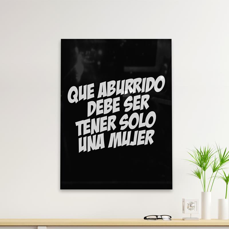 Cuadro Deco Que Aburrido Debe Ser (D0158 Boleto.Store)