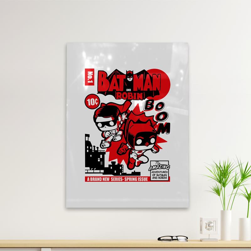 Cuadro Deco Batman Y Robin Dibujo (D1574 Boleto.Store)