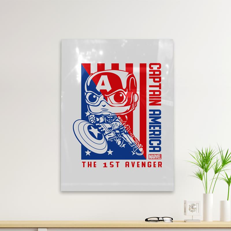 Cuadro Deco Capitan America Dibujo (D1580 Boleto.Store)