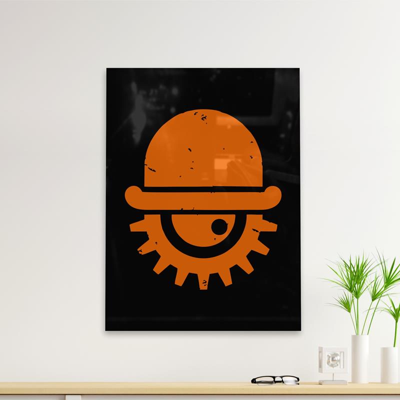 Cuadro Deco Naranja Mecanica (D1598 Boleto.Store)