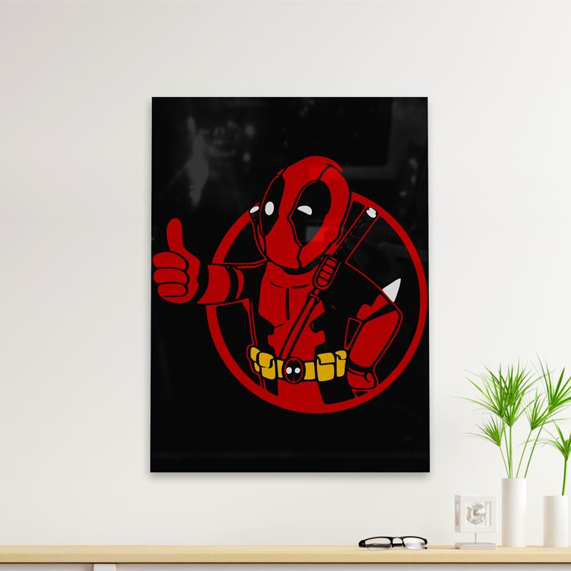 Cuadro Deco Deadpool Caricatura (D1600 Boleto.Store)