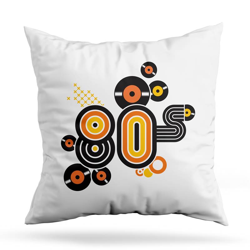 Cojin Deco Disco De Vinilo 80`S (D0002 Boleto.Store)