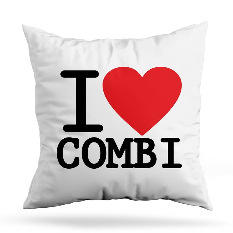 Cojin Deco I Love Combi (D0015 Boleto.Store)