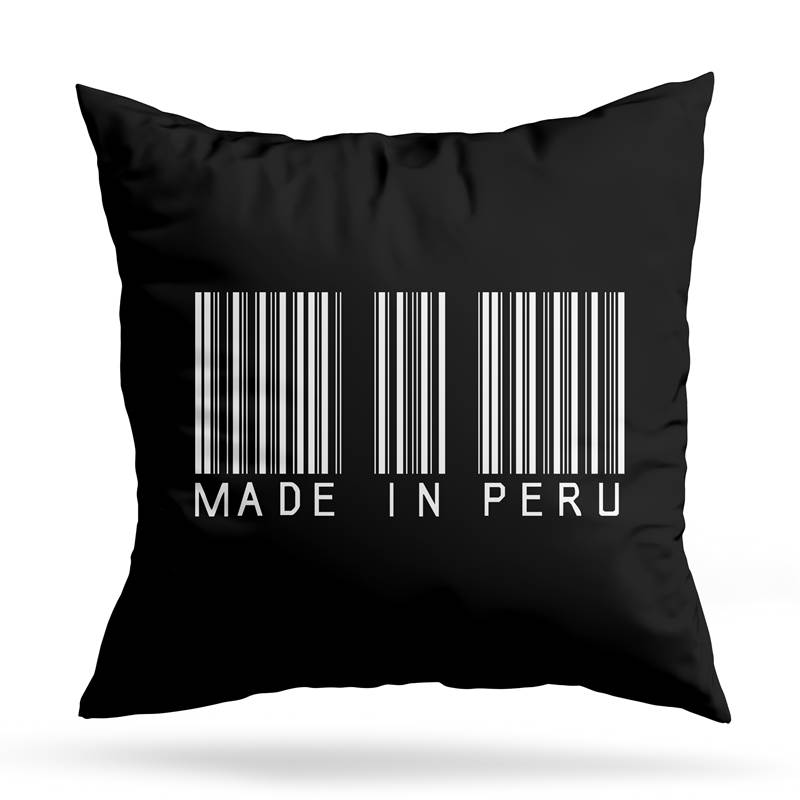 Cojin Deco Made In Peru Barcode (D0016 Boleto.Store)