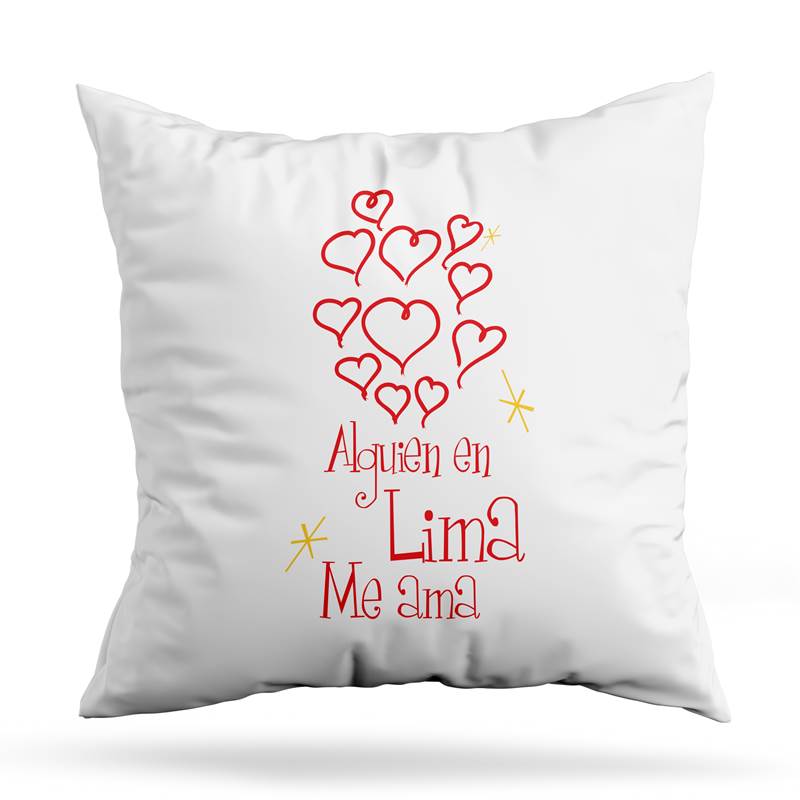 Cojin Deco Alguien En Lima Me Ama (D0024 Boleto.Store)