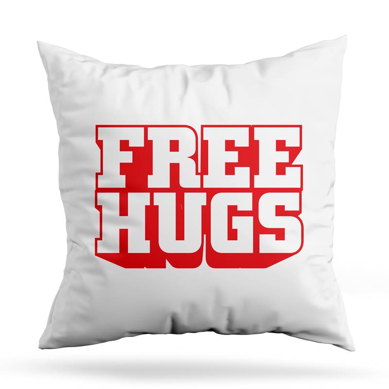 Cojin Deco Free Hugs (D0027 Boleto.Store)
