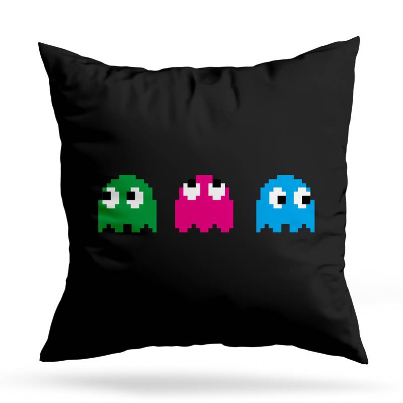 Cojin Deco Pacman Ghost (D0128 Boleto.Store)
