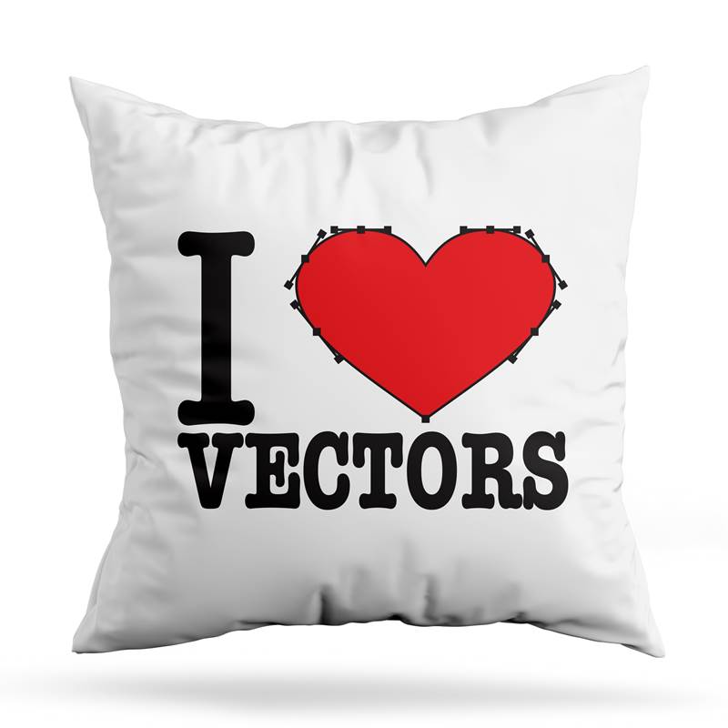Cojin Deco I Love Vectors (D0454 Boleto.Store)