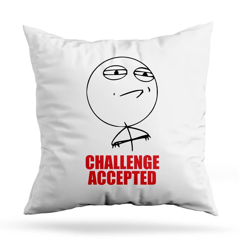 Cojin Deco Challenge Accepted (D0684 Boleto.Store)