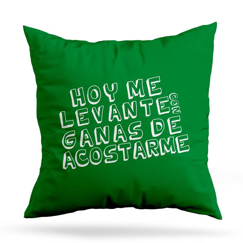 Cojin Deco Hoy Me Levante (D0735 Boleto.Store)