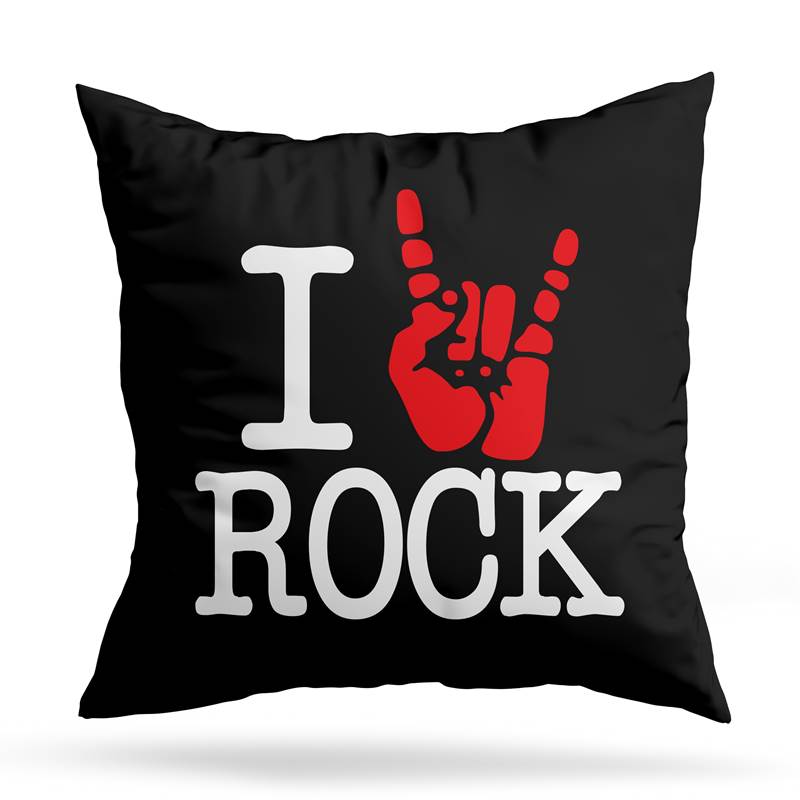 Cojin Deco I Love Rock (D0790 Boleto.Store)