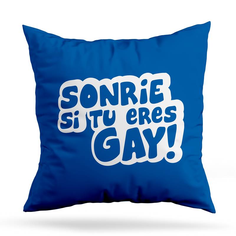 Cojin Deco Sonrie Si Tu Eres Gay! (D0937 Boleto.Store)