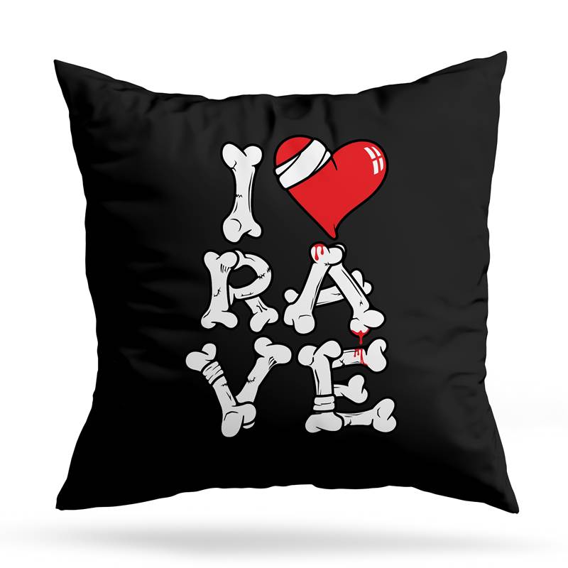 Cojin Deco I Love Rave (D0961 Boleto.Store)