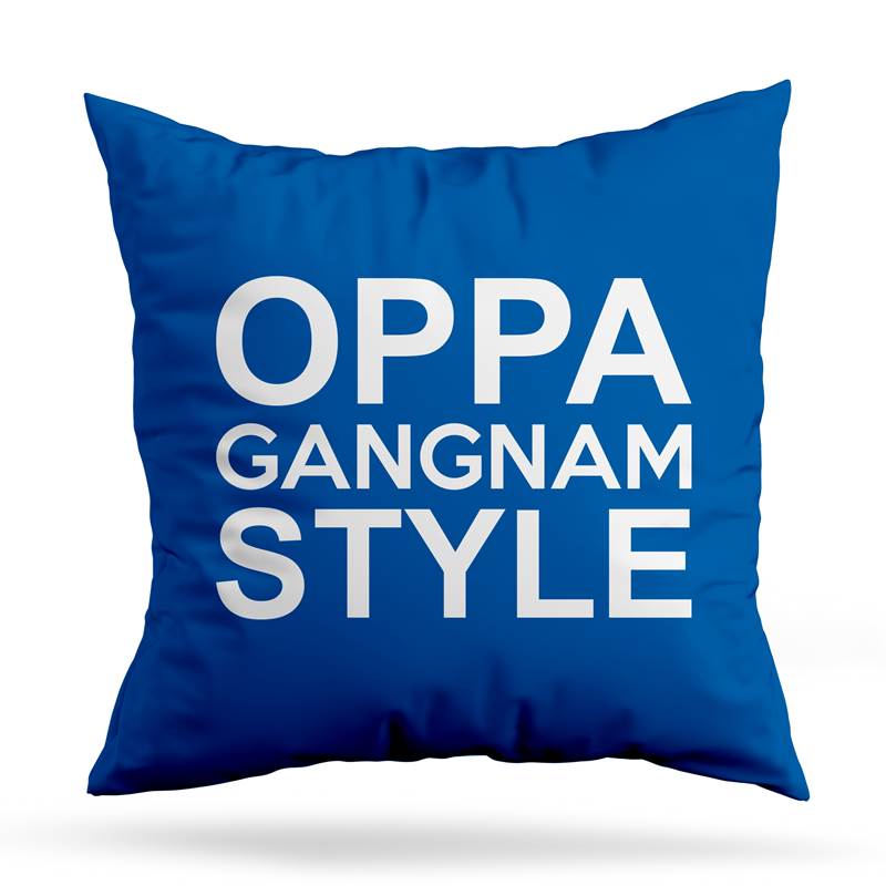 Cojin Deco Oppa Gangnam Style Text (D1015 Boleto.Store)