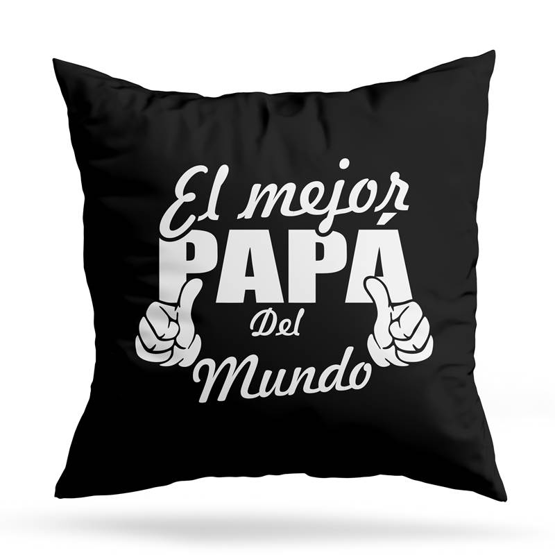 Cojin Deco El Mejor Papá Del Mundo (D1114 Boleto.Store)