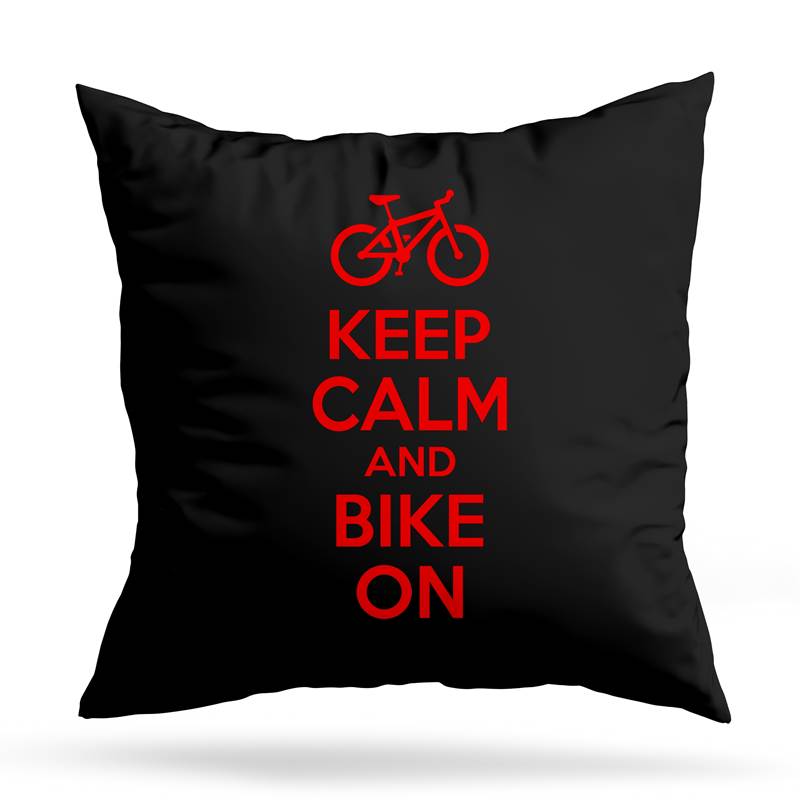 Cojin Deco Keep Calm And Bike On (D1161 Boleto.Store)